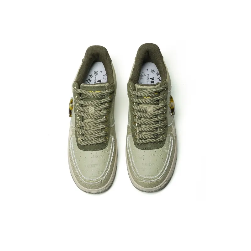 VOIT Stars Shoes Anti Slip And Wear Resistant Balance Coverage Low Top Skateboard Shoes Unisex Light Pea Green-3