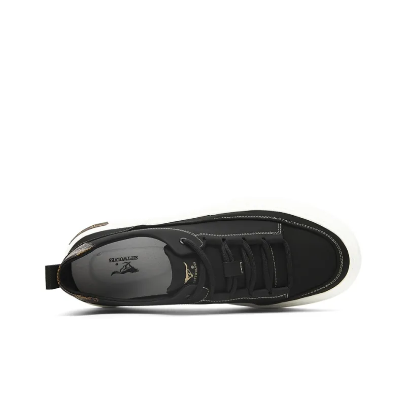 SEPTWOLVES Slip-Resistant Lightweight Height Increasing Low-Top Canvas Shoes Men's-3
