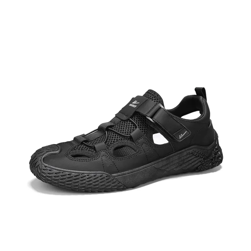 Warrior River Trekking Shoes Wear resistant, Lightweight, Breathable, And Non slip. Beach Sandals Men's Black-2