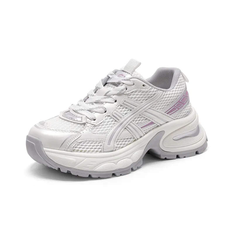 C°BANNER Low Top Chunky Sneakers Women's White Purple-1