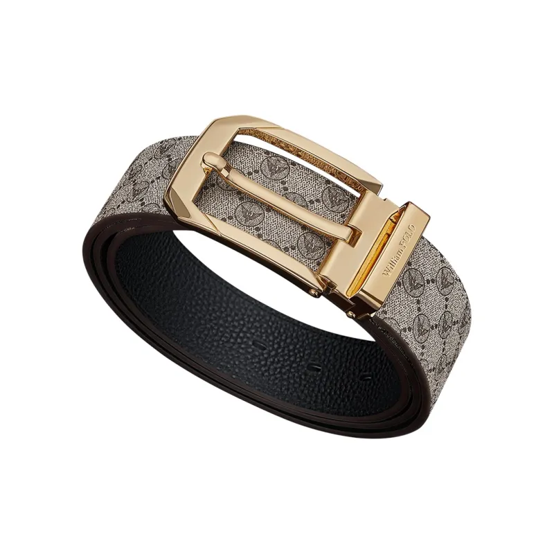 WilliamPOLO PVC Leather Belts Men's 3.8cm-2