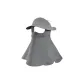 Vinyl Large Brim Long Sun Protection Mask — Dark Gray[Non-Medical]