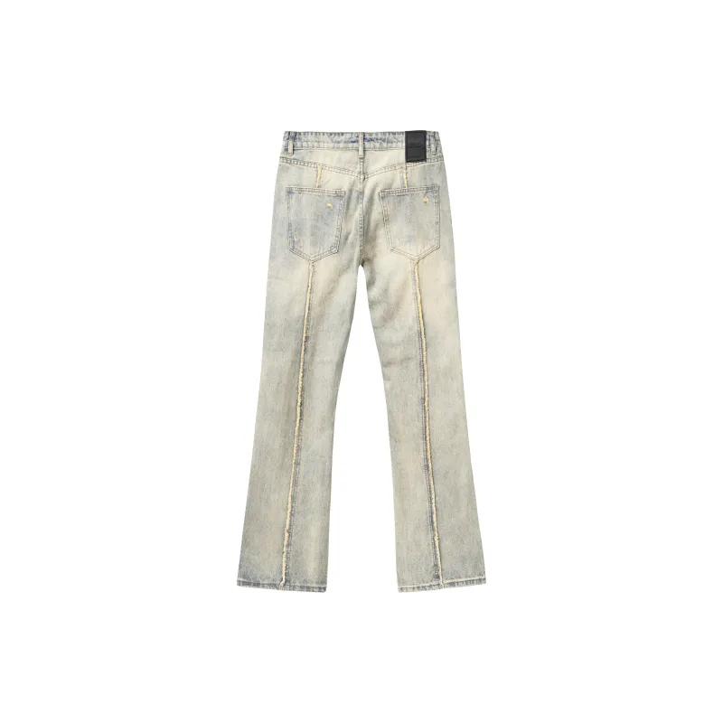PILOTDRAGON Yellow Mud Bootcut Jeans Unisex-1