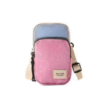 ZARA Polyester Shoulder Bag, Crossbody Bag Regular Women's Pink & Blue