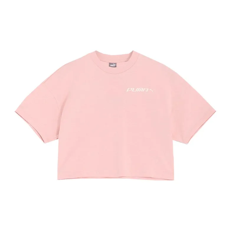 PUMA CORE HERITAGE T Shirt Women's Pink-0