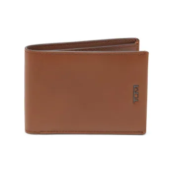 TUMI Textured Leather Wallet Men's Brown