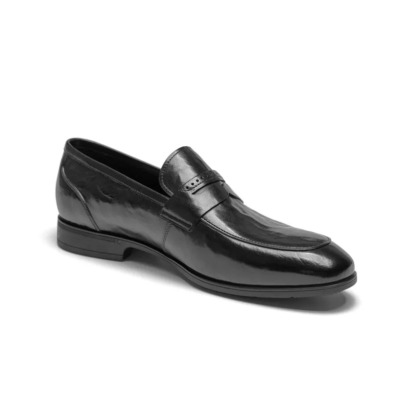 J.BENATO Dress Shoes Men Low Top Black/Coffee-3