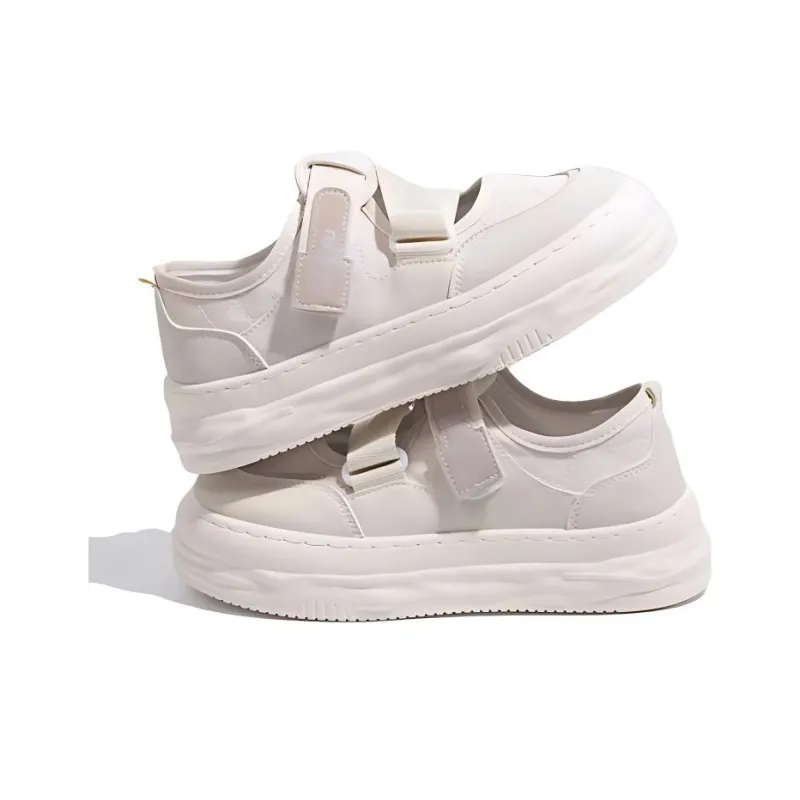 HUANQIU Durable Lightweight And Breathable Low Top Canvas Shoes Women's Beige Pink-3