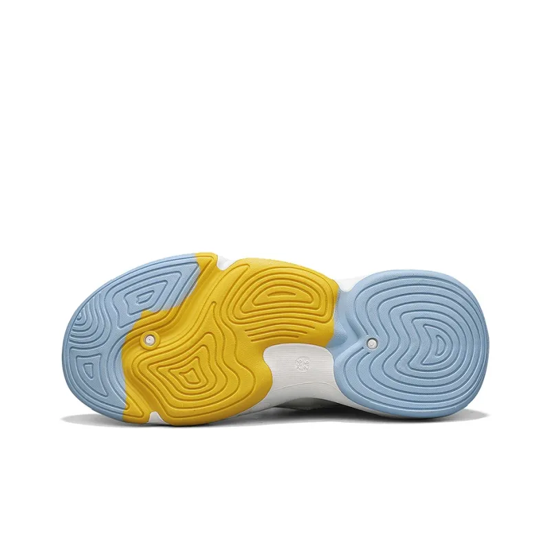 WARRIOR Basketball Shoes Men Mid Top Yellow-5