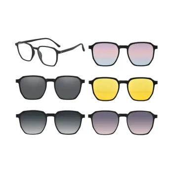 Cornstone TR/Memory Plastic Square Sunglasses Men's