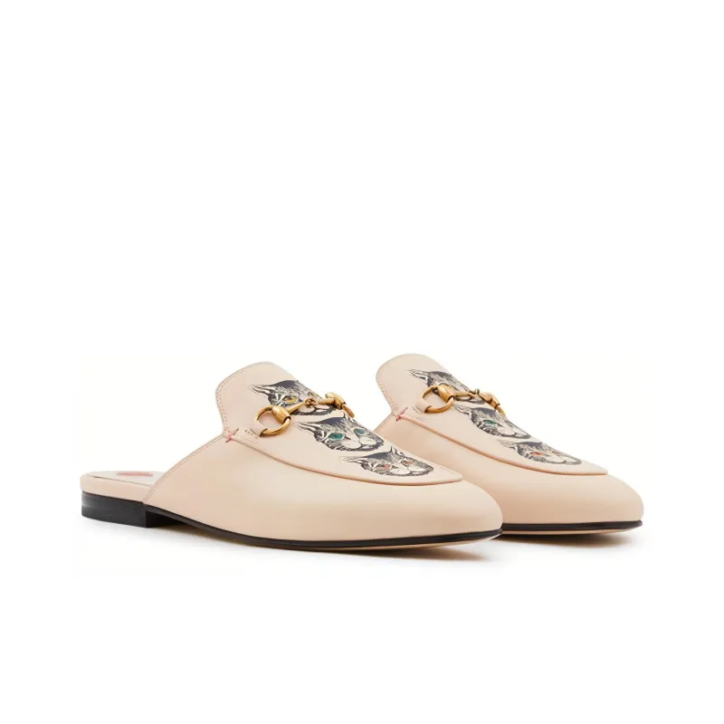 GUCCI Mystic Cat Casual Single Shoes Women's Pink-2