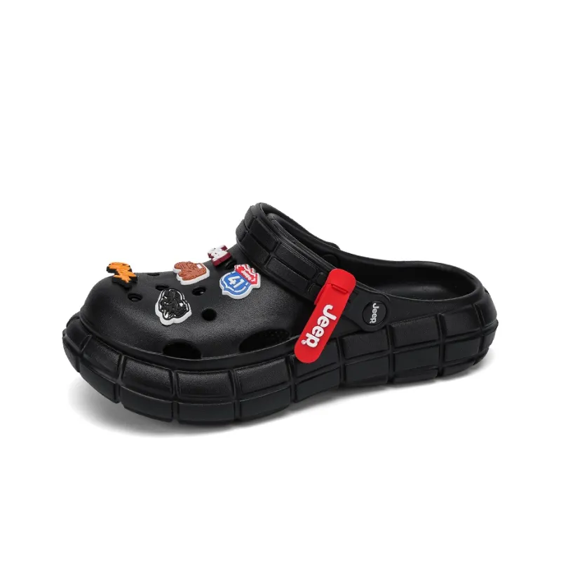 Jeep Quiet Slip Resistant Abrasion Resistant Slide Slippers Unisex-1