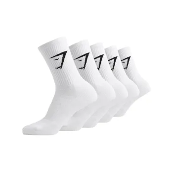 GYMSHARK Mid-Calf Socks Women's 5 Pack White
