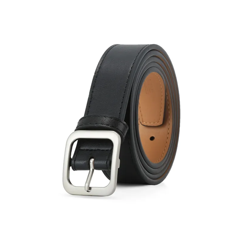 TUCANO Bovine Split Transfer Leather Leather Belts Women's Black 2.8cm-0
