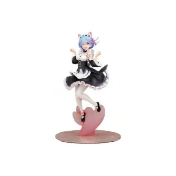 MegaHouse Rem Zero − Starting Life In Another World Rem Cat Eared Maiden 24cm Scale Figures