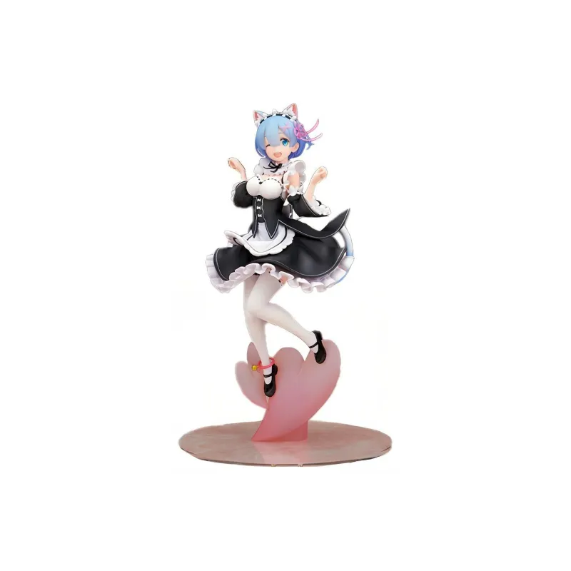 MegaHouse Rem Zero − Starting Life In Another World Rem Cat Eared Maiden 24cm Scale Figures-0
