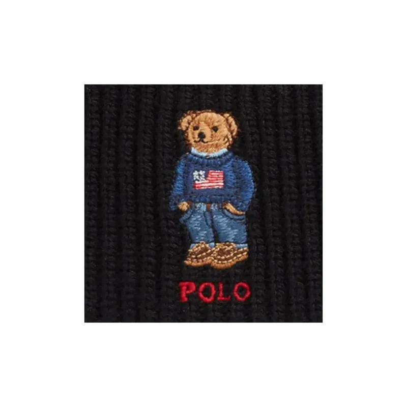 Polo Ralph Lauren Recycled Nylon Beanies Unisex Black-2