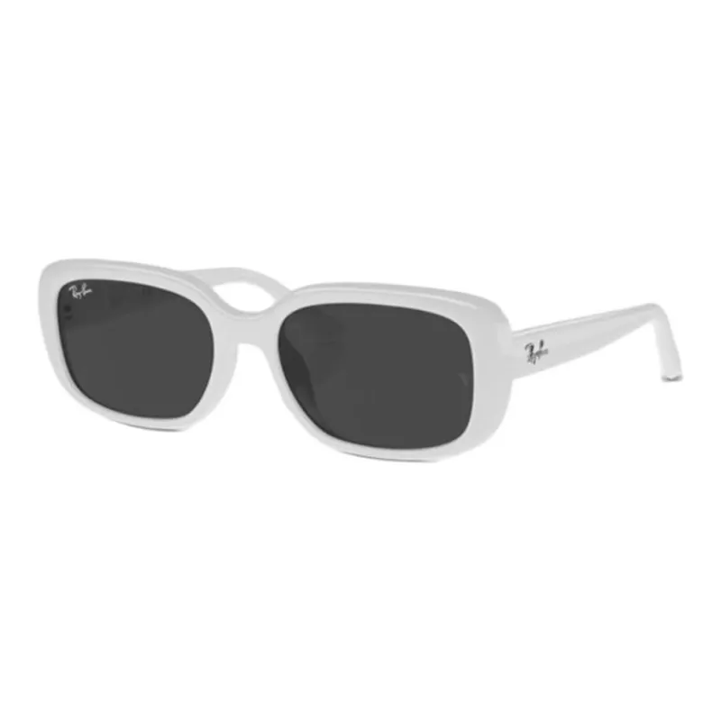 RayBan Eco Friendly Injection Molded Rectangular Sunglasses Unisex White-0