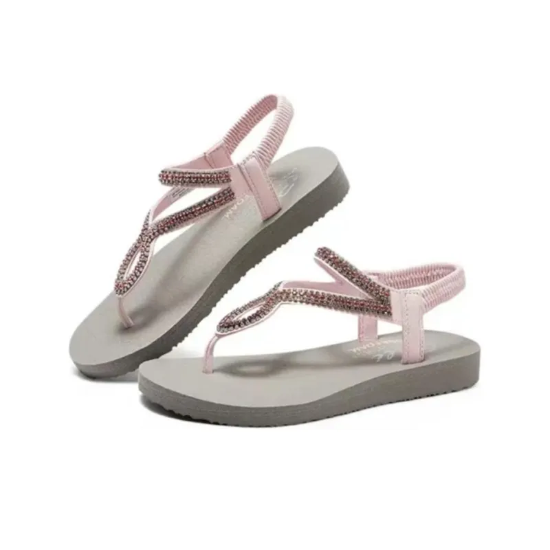 Skechers CALI Abrasion Resistant Slip Resistant Flip Flops Women's Light Pink-3