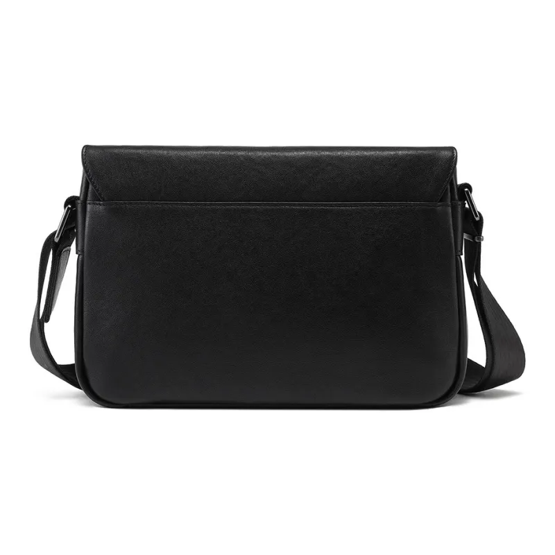 PIERRE CARDIN Top Grain Cow Leather Crossbody Bag Men's Black-2