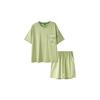 Fun Rabbit Pajama Set Men's Algae Green