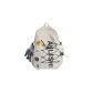 Ecru+Gray Frog Pendant