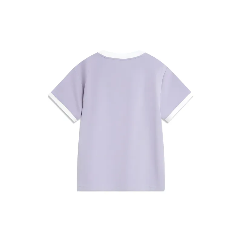 LiNing Sports Life Collection T Shirt Women's Sea Salt Purple-1