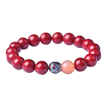 The Thousand Seals Family Reconstructed Cinnabar Bracelets Women's