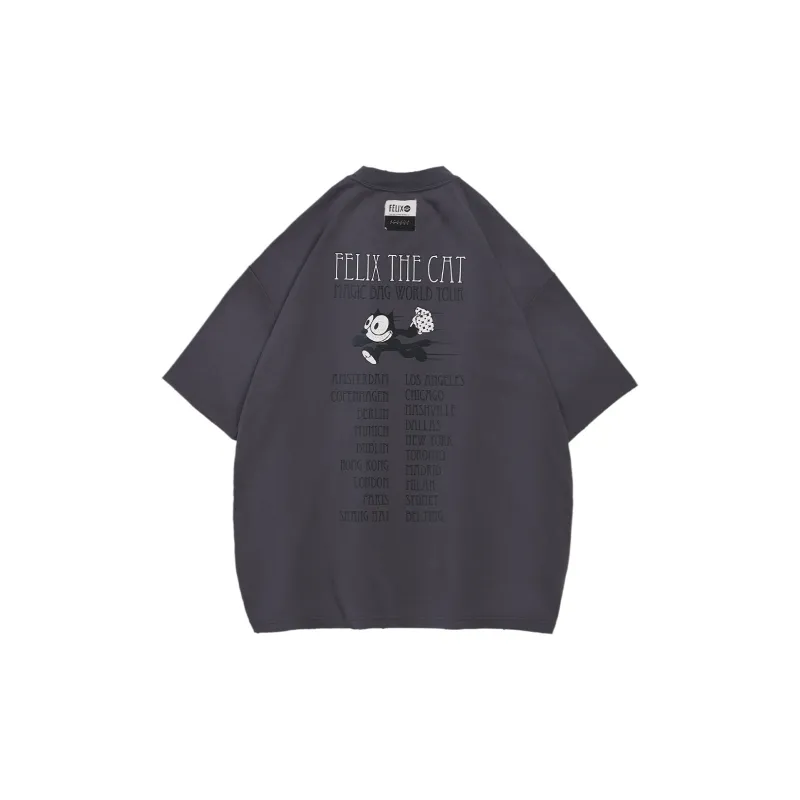 XVESSEL Felix Cat Co branded Series T Shirts Unisex Gray-1