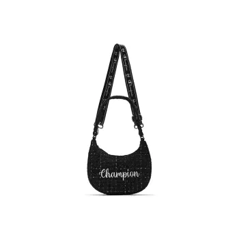Champion Fabric Crossbody Bag Regular Unisex Pitch Black/Light Blue/Black/Ecru/Silver White 25/Plaid Denim 25