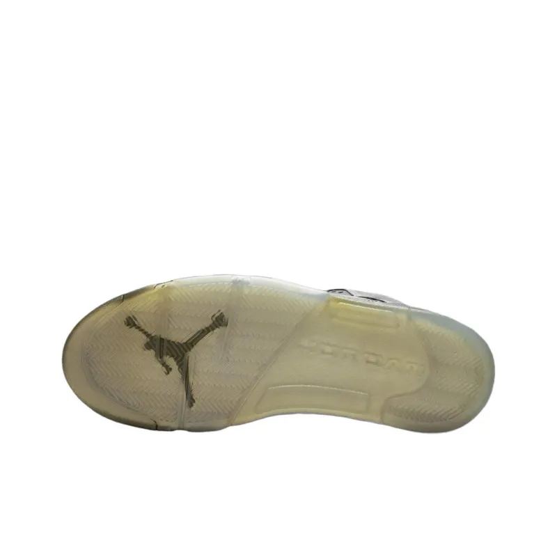 Jordan Air Jordan 5 'Wolf Grey' Anti-Slip Wear-Resistant Mid-Top Vintage Basketball Shoes Men's Gray-3