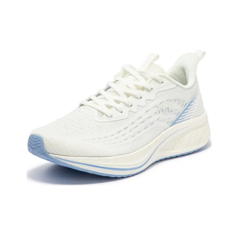 361° Slip Resistant And Breathable Low Top Running Shoes Men's White Blue-1