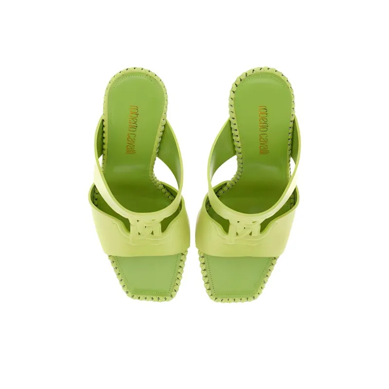 Roberto Cavalli Slide Slippers Women's Light Green-4