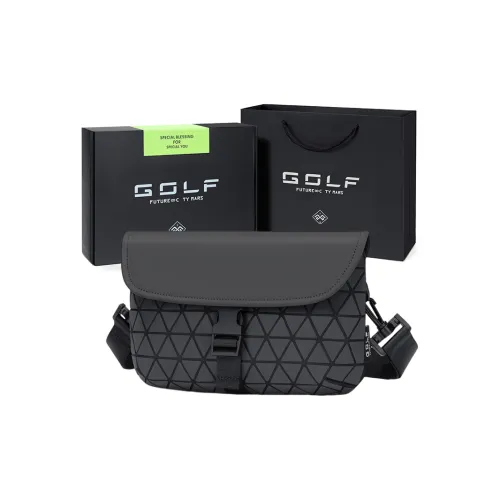 GOLF Fabric Synthetic Leather Crossbody Bags Shoulder Bags Small Size Men's Black