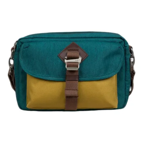 Doughnut Crossbody Bags Kelp Color With Mustard Accents