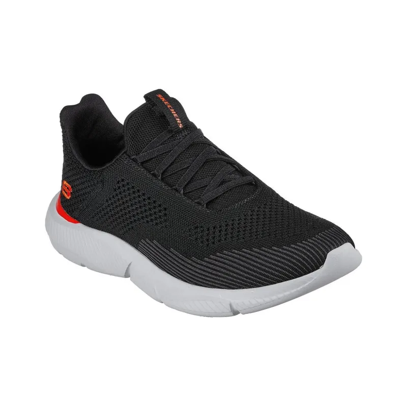 Skechers Ingram Cushioning Anti Slip And Wear Resistant Breathable Support Low Top Casual Shoes Men's Black Orange-2