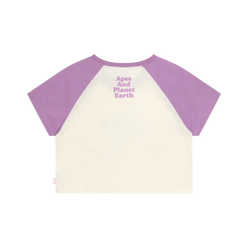Aape Cherry motif Cropped T shirt-3