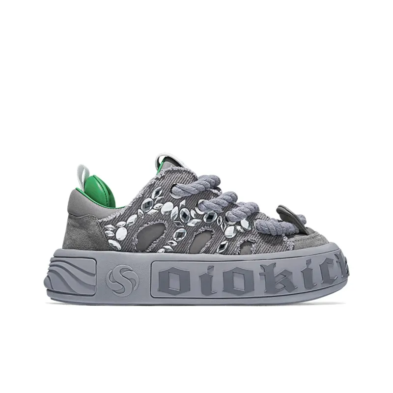 SALAXI Abrasion Resistant Balance Height Increasing Low Top Skateboard Shoes Unisex-1