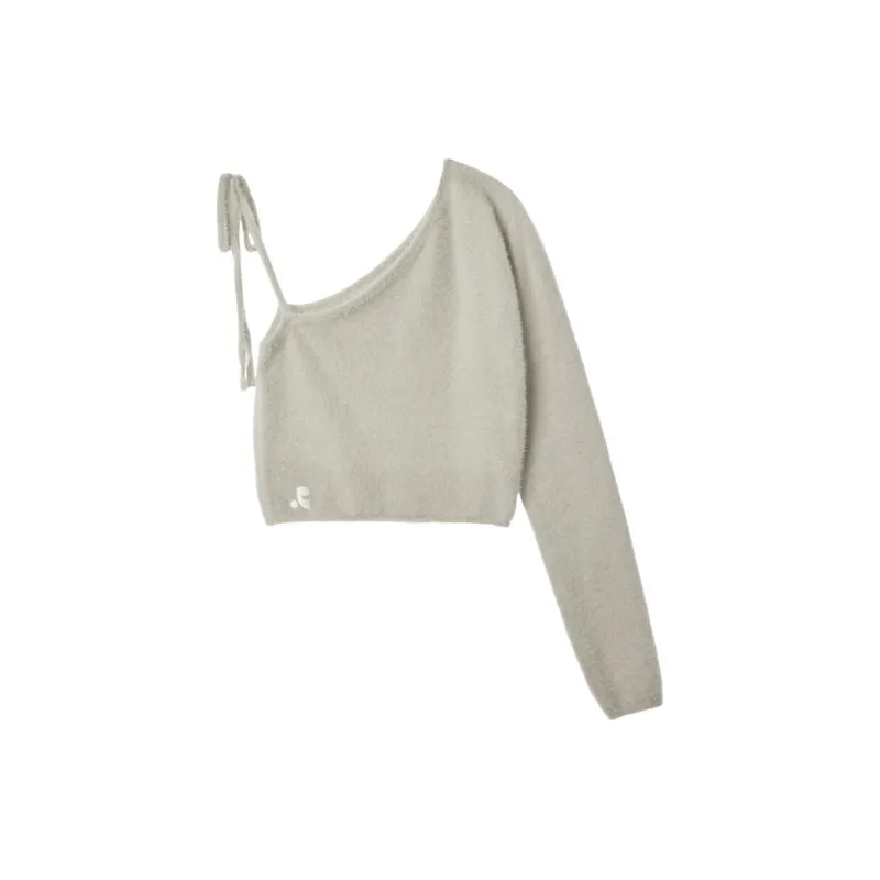 Rest&Recreation UNBALANCE LAYERED KNIT TOP Casual Suit Women's Gray/Gray-3
