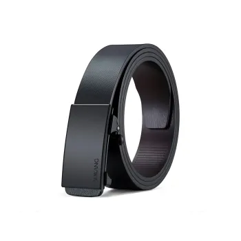 AOKANG Fine Texture Business Wearable With No Button Closure Cow Leather Belts Men's Width 3.4cm
