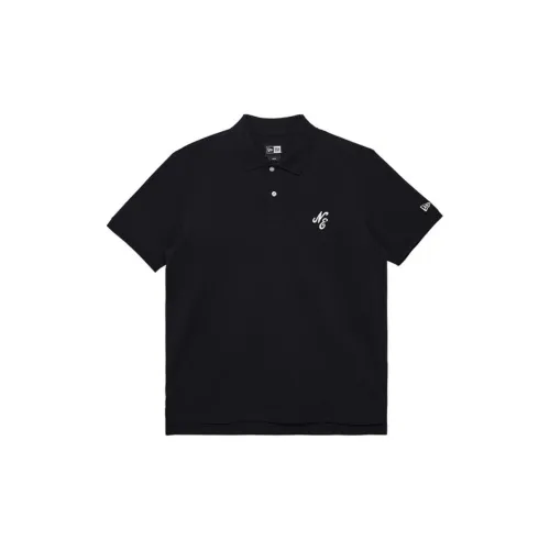 New Era Polo Shirts Unisex Black