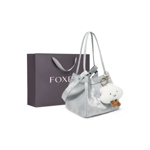 FOXER Synthetic Leather Bucket Bag Handbag Regular Women's Silver Shadow Shimmer/Champagne Phantom/The Wizard Of Oz