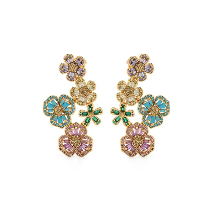 kate spade Fleurette Crystal-embellished Earrings-0