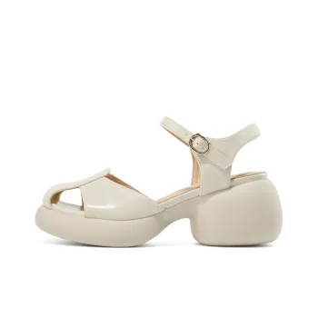 JOSINY Versatile High Heels 7cm Women's Ecru/Silver