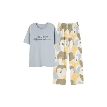The Story Of The Flower Season Pajama Set Women's Lake Blue