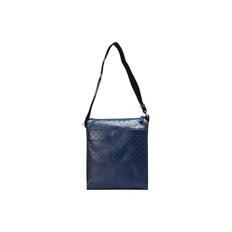 EMPORIO ARMANI Calfskin Briefcase Messenger Bag Crossbody Bag Shoulder Bag Men's Blue-2