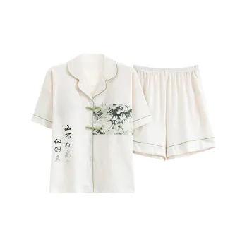 The Story Of The Flower Season Pajama Set Women's White