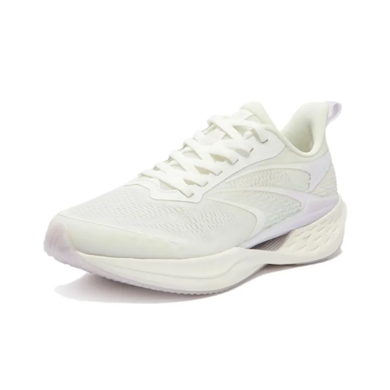 361° Cushioning Slip Resistant Low Top Running Shoes Women's White Purple-1