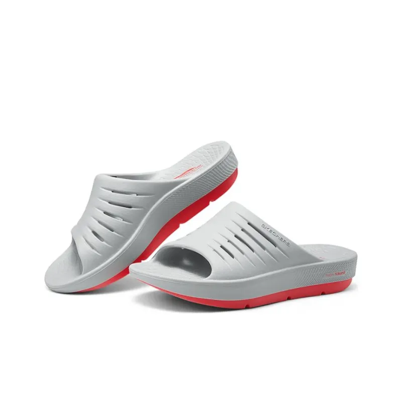 Skechers Quiet Slip Resistant Slide Slippers Women's Gray-2