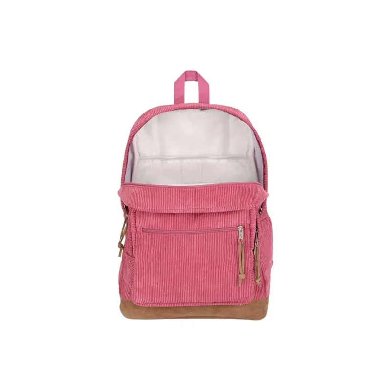 JanSport Corduroy Backpack Unisex Pink-6